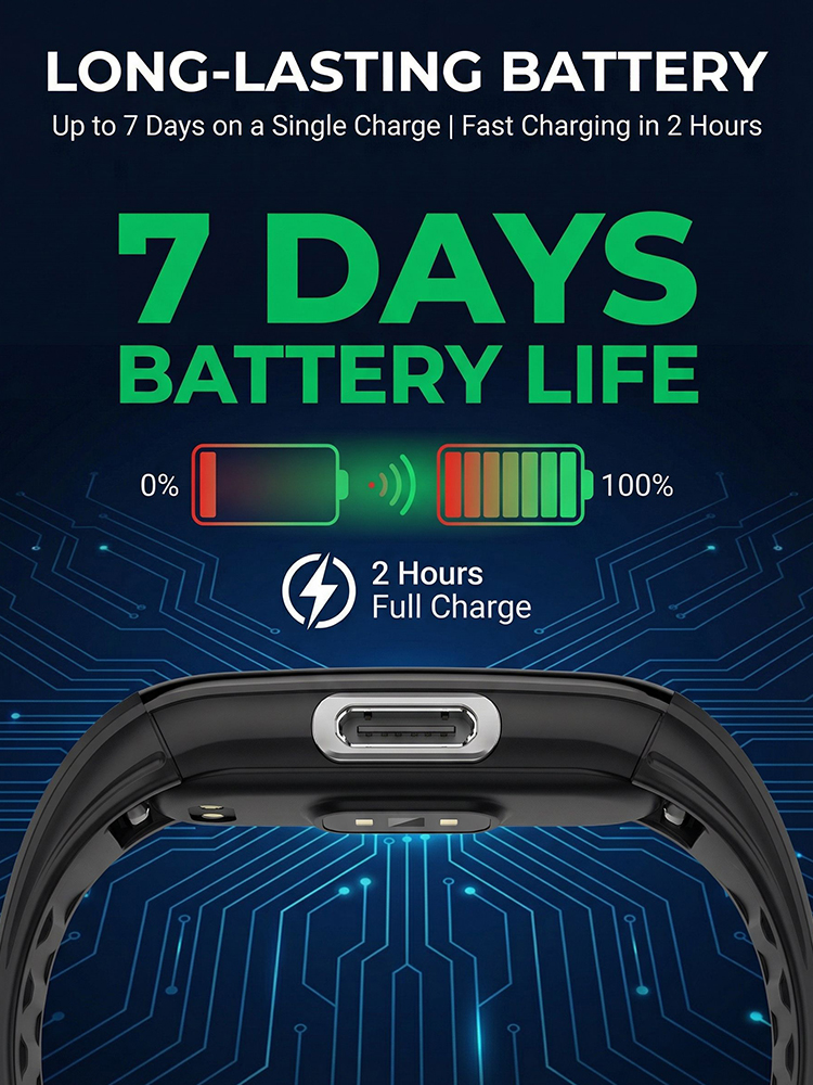 Smart Blood Pressure & Oxygen Bracelet