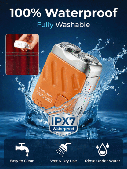 New mini electric shaver, portable with long battery life, men's household rechargeable dual-head ra