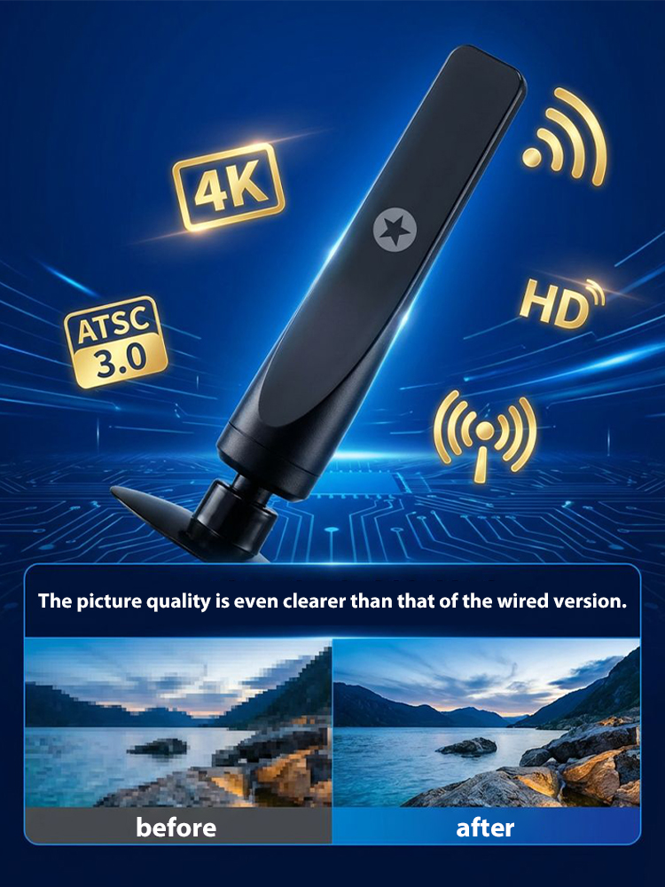 2026 High Gain Standing Suction Cup Digital TV Antenna