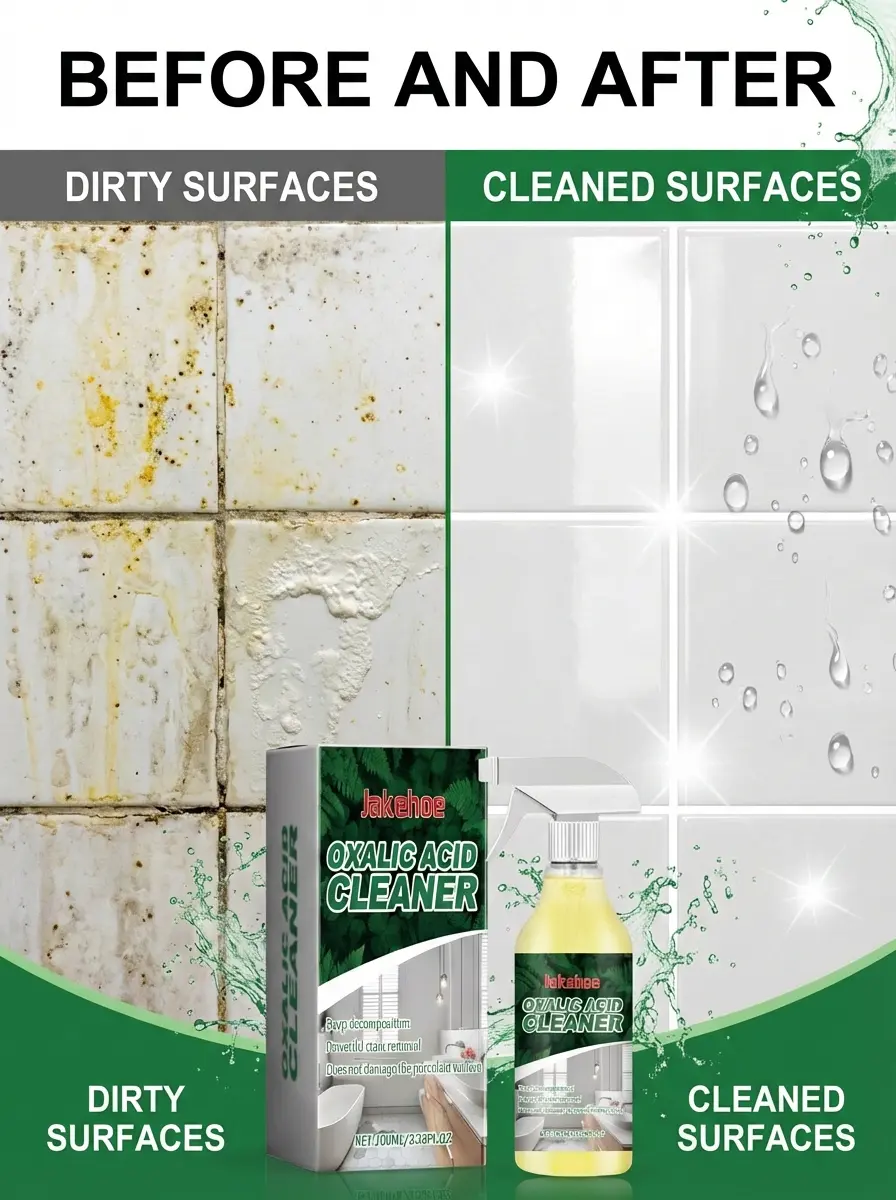 ✨ No More Scrubbing! Removes even 10-year-old limescale—in just 3 seconds! 🧼 The powerful oxalic acid cleaner for brilliantly clean surfaces