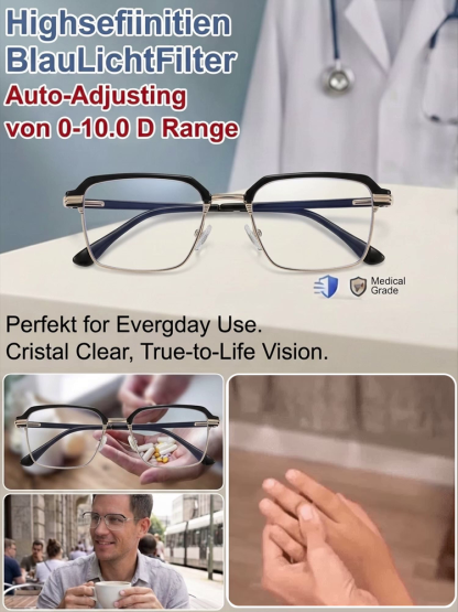 Auto Focus Photochromic Anti-Blue Light Reading Glasses