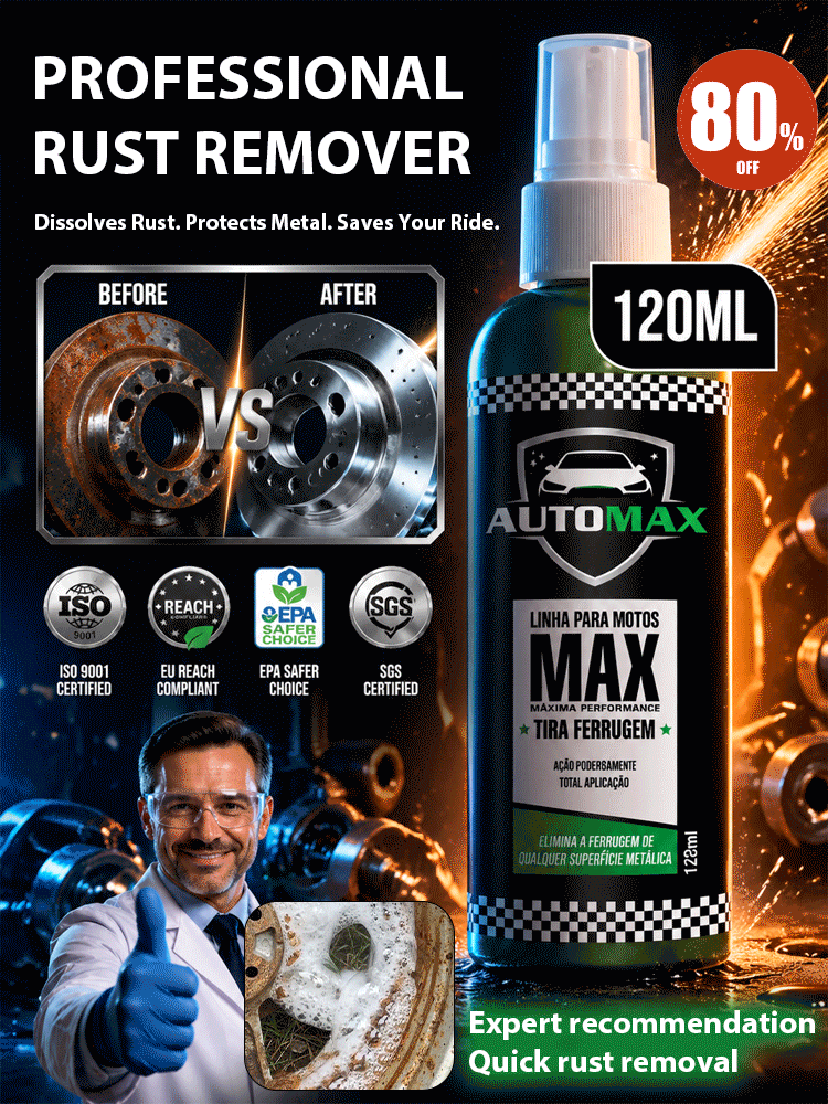 2-in-1 MAX Rust Remover Spray 🛠️ 【Instant Rust Eraser】