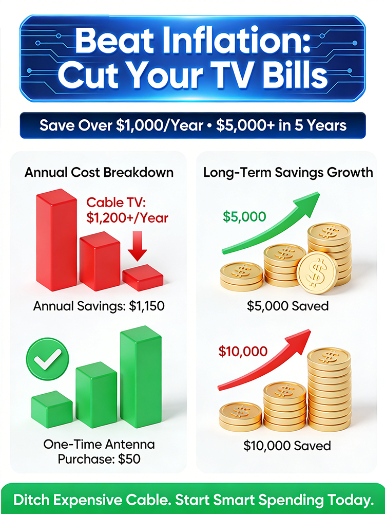 2026 High Gain Standing Suction Cup Digital TV Antenna