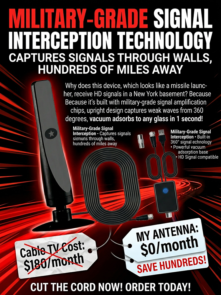 2026 High Gain Standing Suction Cup Digital TV Antenna