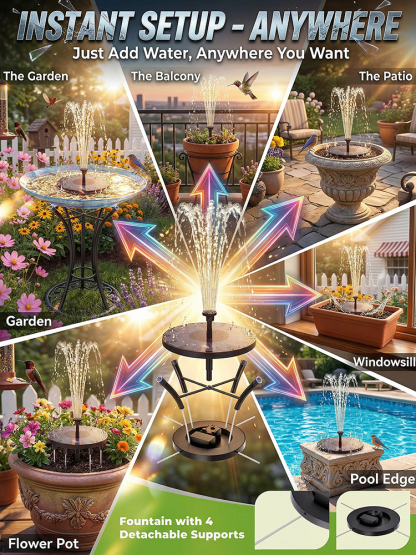 Solar Garden Fountain Pump Device