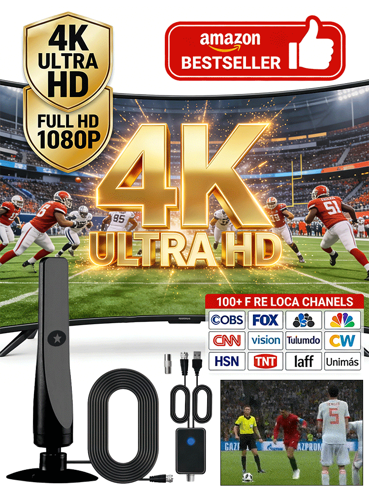 2026 High Gain Standing Suction Cup Digital TV Antenna