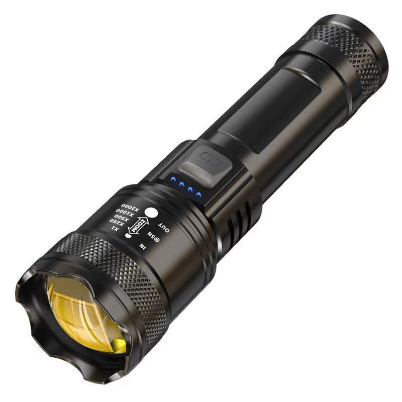 [Aurora Cannon] Zoomable Spotlight Flashlight with Mobile Charging Capability