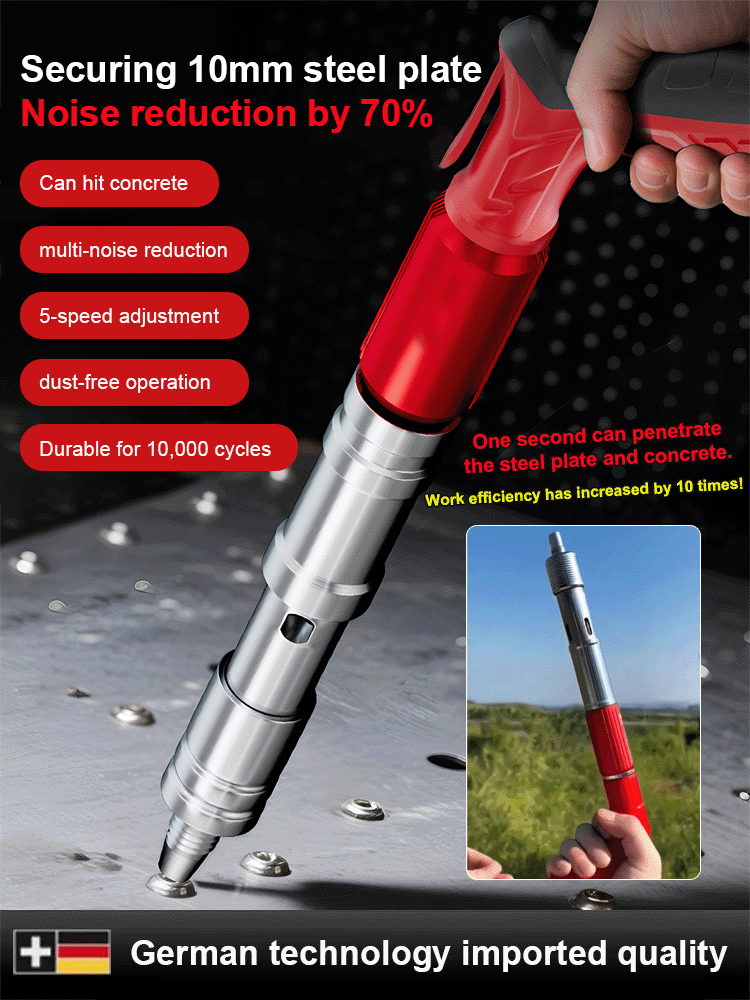 ⚡️【1-Second Instant Fire】⚡️ Mini Nail Gun | Punches Through 10mm Steel Plate💪 | 5-Stage Noise Reduction🔇 | 10-Year Lifespan