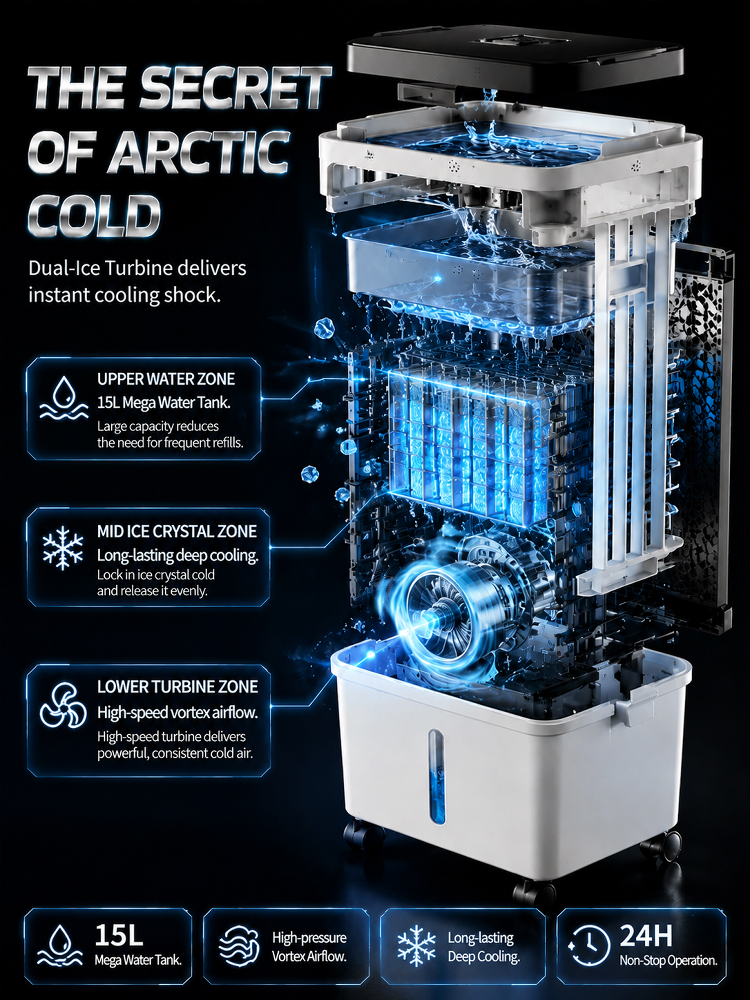 [2026 Bestseller in Europe and America] Instant-Cooling Air Conditioner for Home [Perfect for Hot Climates!]