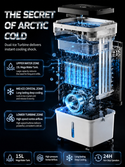 [2026 Bestseller in Europe and America] Instant-Cooling Air Conditioner for Home [Perfect for Hot Climates!]