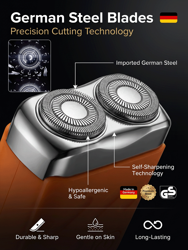 New mini electric shaver, portable with long battery life, men's household rechargeable dual-head ra