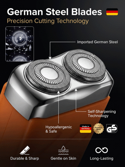 New mini electric shaver, portable with long battery life, men's household rechargeable dual-head ra