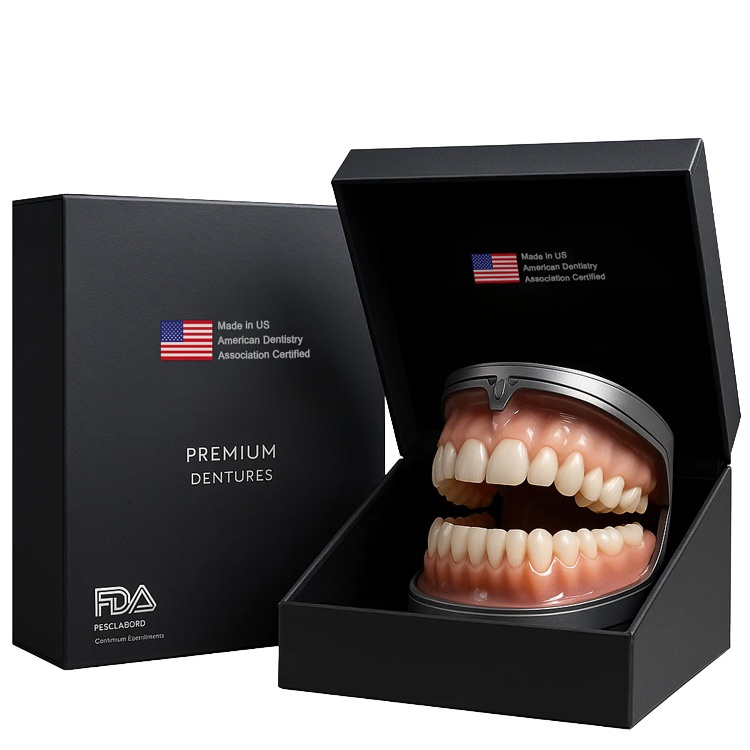 [Over 300,000 users worldwide] Full-mouth bone-supported denture set