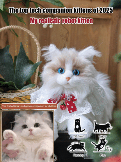 Realistic Electric Plush Cat – 98% Lifelike & Interactive!