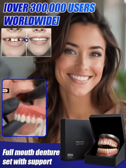 [Over 300,000 users worldwide] Full-mouth bone-supported denture set