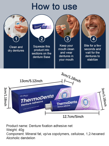 [Free Braces] Dental Fixative Adhesive for Comfortable Teeth Retention 