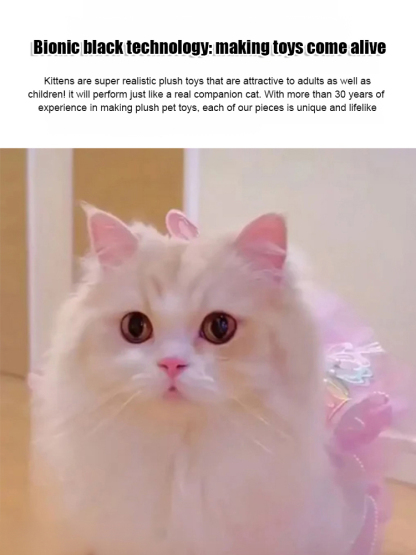 Realistic Electric Plush Cat – 98% Lifelike & Interactive!