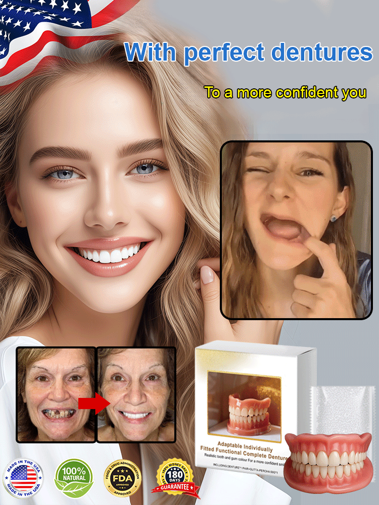 [FDA Certified]High-End Custom-Made Dentures-Wear for life, no replacement needed!