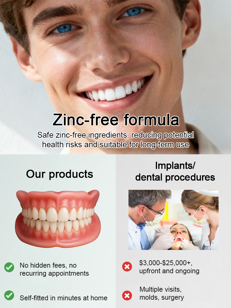 [Free Braces] Dental Fixative Adhesive for Comfortable Teeth Retention 