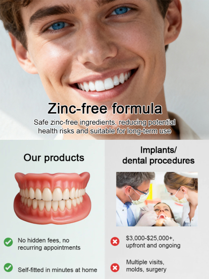 [Free Braces] Dental Fixative Adhesive for Comfortable Teeth Retention 