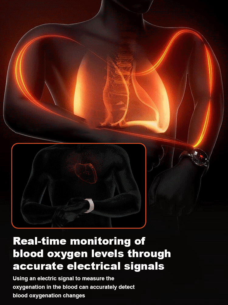 ⌚✅ multi-function blood oxygen heart rate smart sports watch