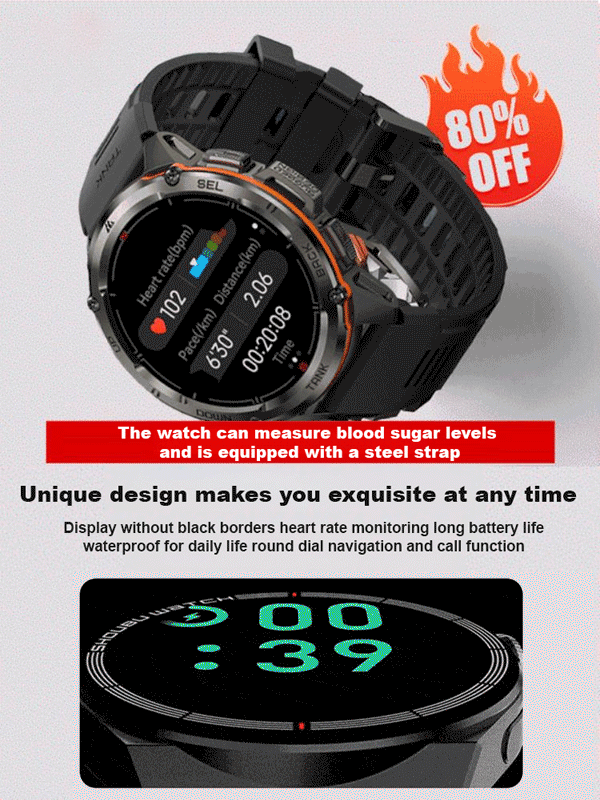⌚✅ multi-function blood oxygen heart rate smart sports watch