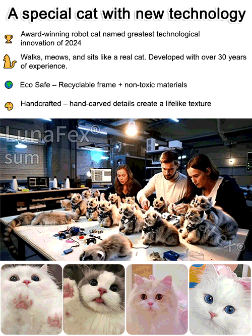 Realistic Electric Plush Cat – 98% Lifelike & Interactive!