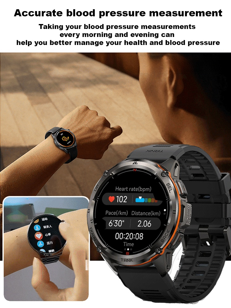 ⌚✅ multi-function blood oxygen heart rate smart sports watch