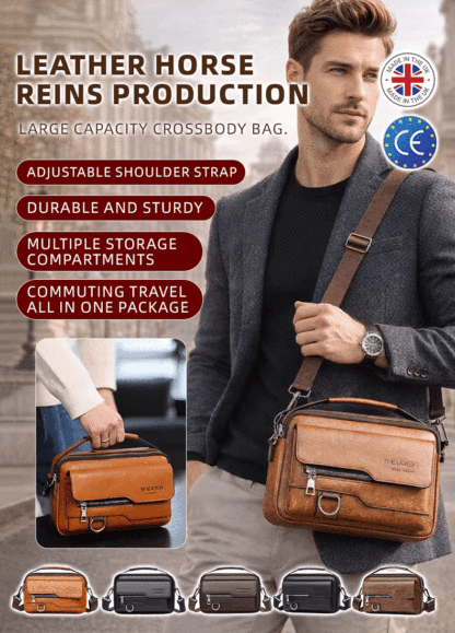 【Leather Belt Bag】 Large-capacity Men's Crossbody Bag