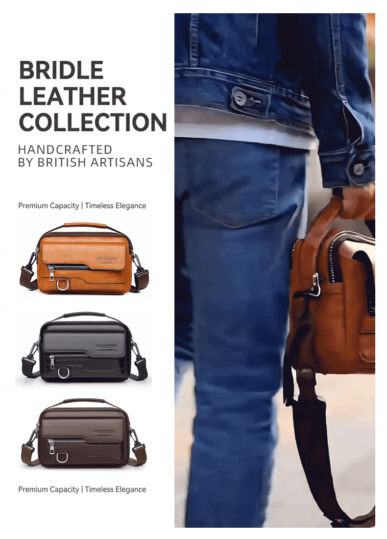 【Leather Belt Bag】 Large-capacity Men's Crossbody Bag