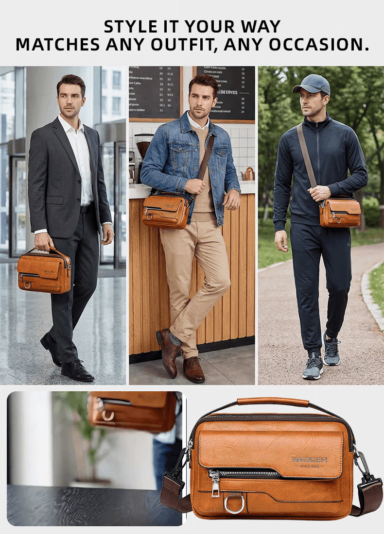 【Leather Belt Bag】 Large-capacity Men's Crossbody Bag