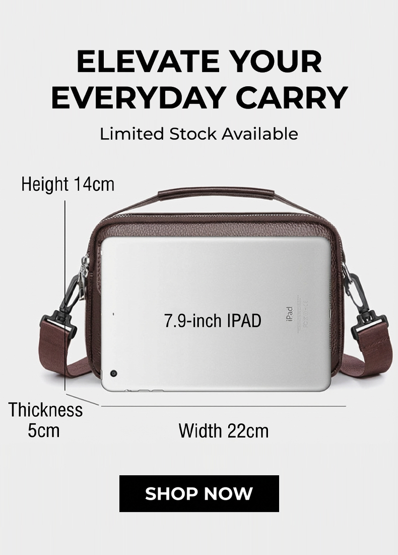 【Leather Belt Bag】 Large-capacity Men's Crossbody Bag