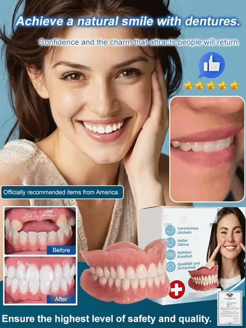 [No Dentist Required] Confident Smile: Full Denture Solution✅99.6% Positive Ratings – Proven Effective by Hundreds of Thousands of Consumers
