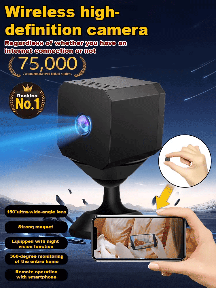 💰No Wi-Fi needed, no wiring required, and 0 monthly fees—ever. 🚀Invisible wireless HD camera.