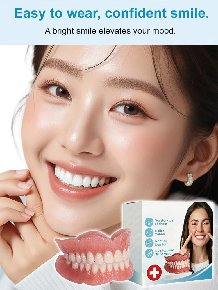 [No Dentist Required] Confident Smile: Full Denture Solution✅99.6% Positive Ratings – Proven Effective by Hundreds of Thousands of Consumers