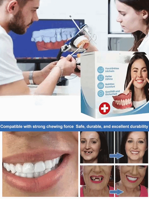 [No Dentist Required] Confident Smile: Full Denture Solution✅99.6% Positive Ratings – Proven Effective by Hundreds of Thousands of Consumers