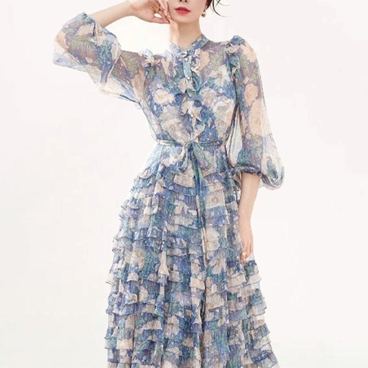 Silk Floral Dress