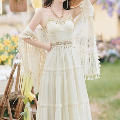 Ethnic Style Beach Vacation Strappy Dress