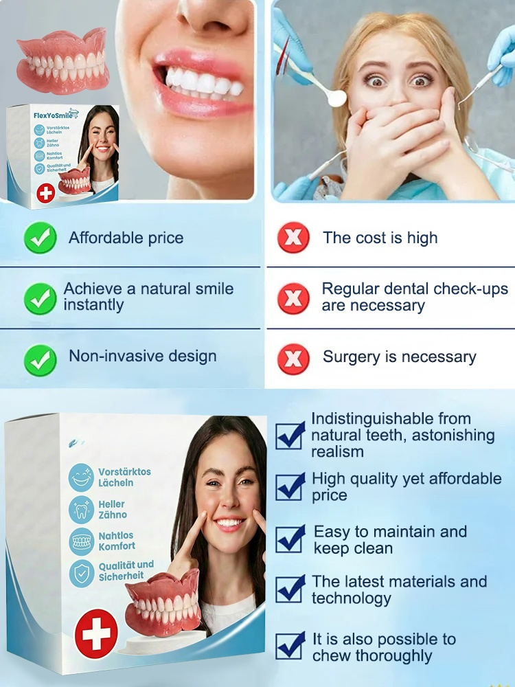 [No Dentist Required] Confident Smile: Full Denture Solution✅99.6% Positive Ratings – Proven Effective by Hundreds of Thousands of Consumers