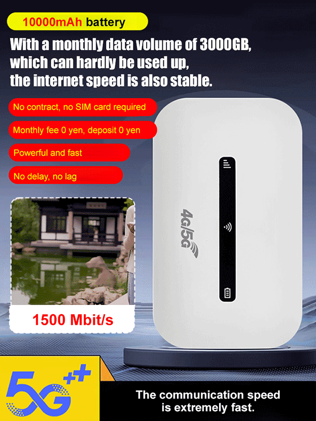 【5G Hotspot: connects, streams, never pays.】 Pocket WiFi/Mobile Wi-Fi Router