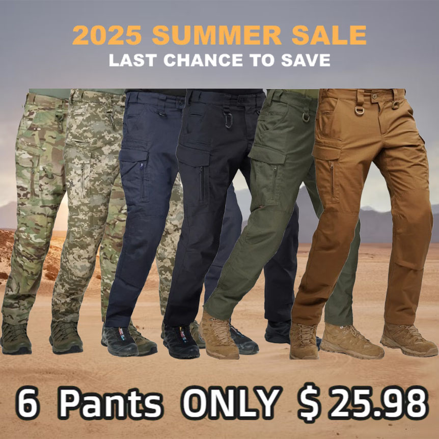 🔥6 Pants FOR ONLY $25.98🔥Men's Tactical Hiking Work Pants