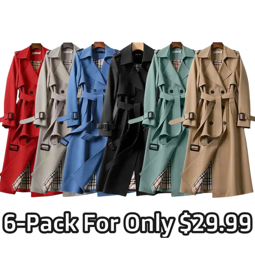 🔥6-Pack For Only $29.99(All Colors)🔥NEXT Exclusive Couture Elegant Trench Coat