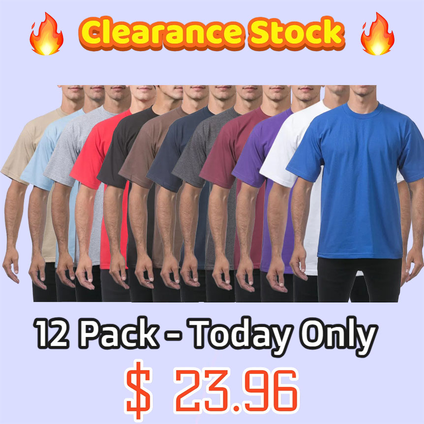 Men's Heavyweight Cotton Short Sleeve Crew Neck T-Shirt