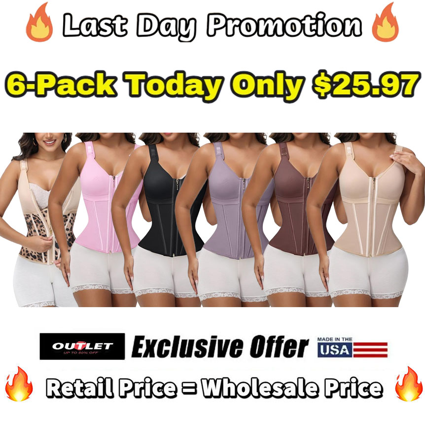 🔥6-Pack Only $25.97🔥SHAPSHE Waist Trainer Corset for Women Tummy Control Sport Workout Body Shaper