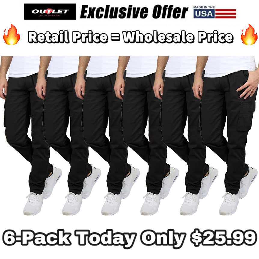 Men's Flex-Stretch Cotton Cargo Pants, 31-Inch Inseam - Comfortable and Durable