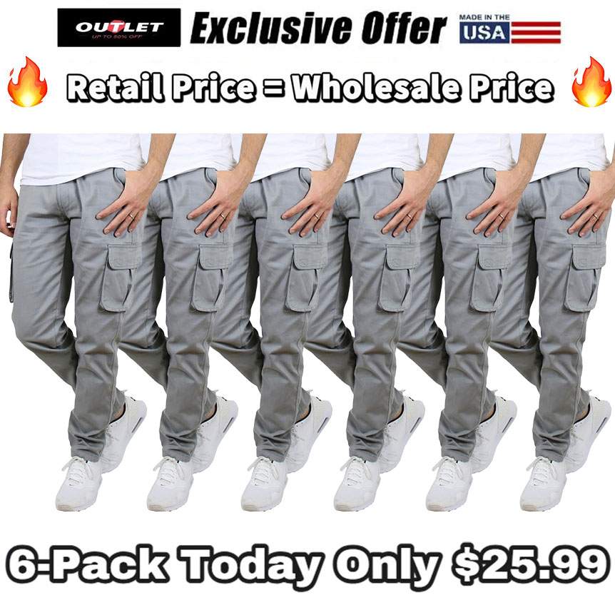 Men's Flex-Stretch Cotton Cargo Pants, 31-Inch Inseam - Comfortable and Durable