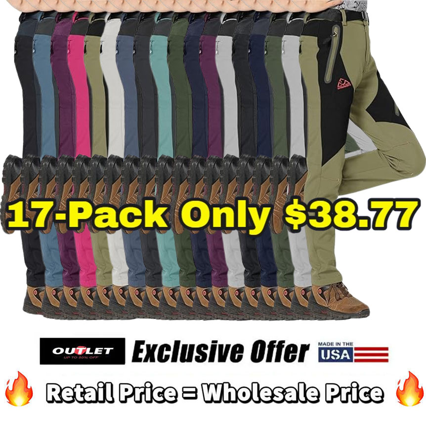 🔥7 Packs ONLY $24.77🔥Women's Snow Pants Waterproof Insulated Fleece Thermal Ski Hiking Snowboard Pants