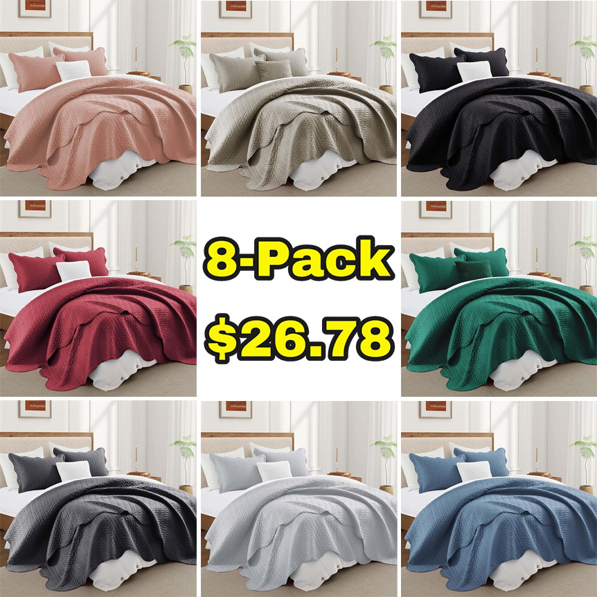 IR Imperial Rooms Twin Quilt Bedding Set Size (68” x 86”) + 1 Pillow Shams (20” x 26” + 2”) - 2 Pcs All Season Lightweight Reversible Microfiber Coverlet Floral Embossed Quilt Bedspread (Burgundy)