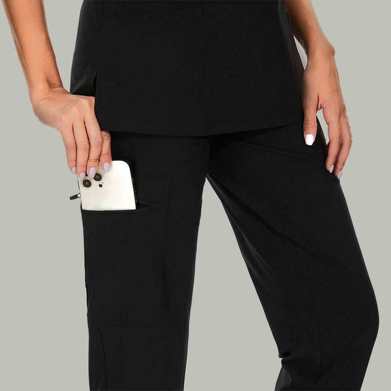 🔥8-PACK ONLY $25.98🔥Women's Vitality Set - Stretch V-Neck Scrub Top and Jogger Pants