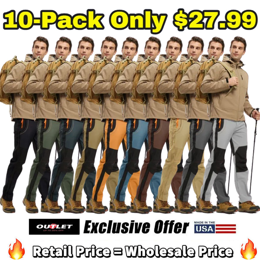 🔥10 Pants FOR ONLY $31.98🔥Men's Outdoor Snow Ski Water Resistant Fle
